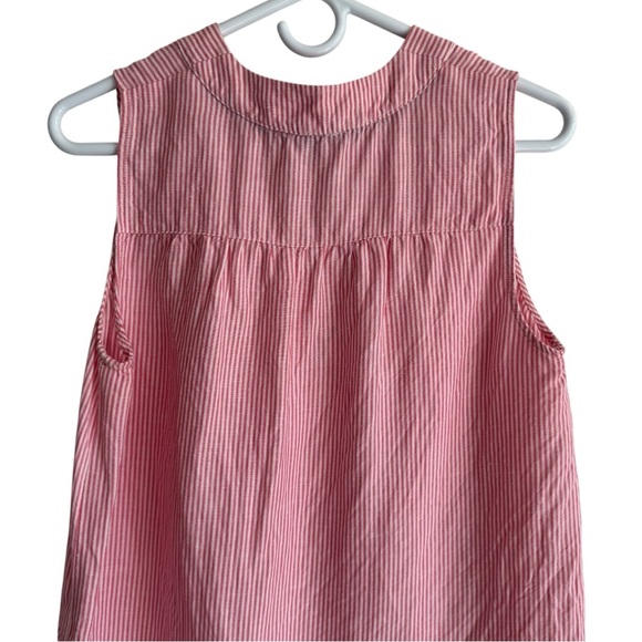 Joules Linen-Blend Juliette Top in Pink Stripe, Size 6 - Picture 6 of 8